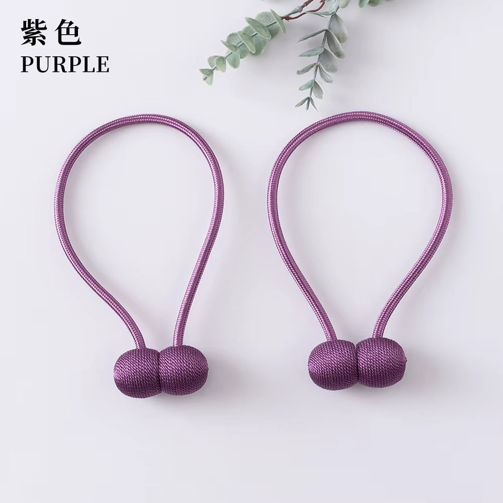 Elegant Magnetic Curtain Tiebacks – 2-Pack Decorative Polyester Buckle Clips for Effortless Style and Hold