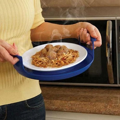 Heatmate™ Microwave Plate Holder – Durable, Easy-Clean Steam Tray for Bowls & Dishes