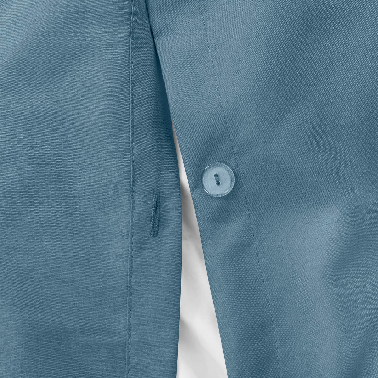 2 Piece Pinch Pleated Pintuck Duvet Cover Set with Shams, Soft Microfiber,Button Closure Bedding Set, Twin - Blue Heaven