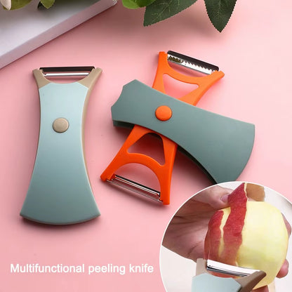 Sharpslice™ 2-In-1 Stainless Steel Peeler & Slicer – Dual-Action Tool for Effortless Prep