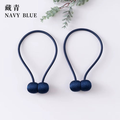 Elegant Magnetic Curtain Tiebacks – 2-Pack Decorative Polyester Buckle Clips for Effortless Style and Hold