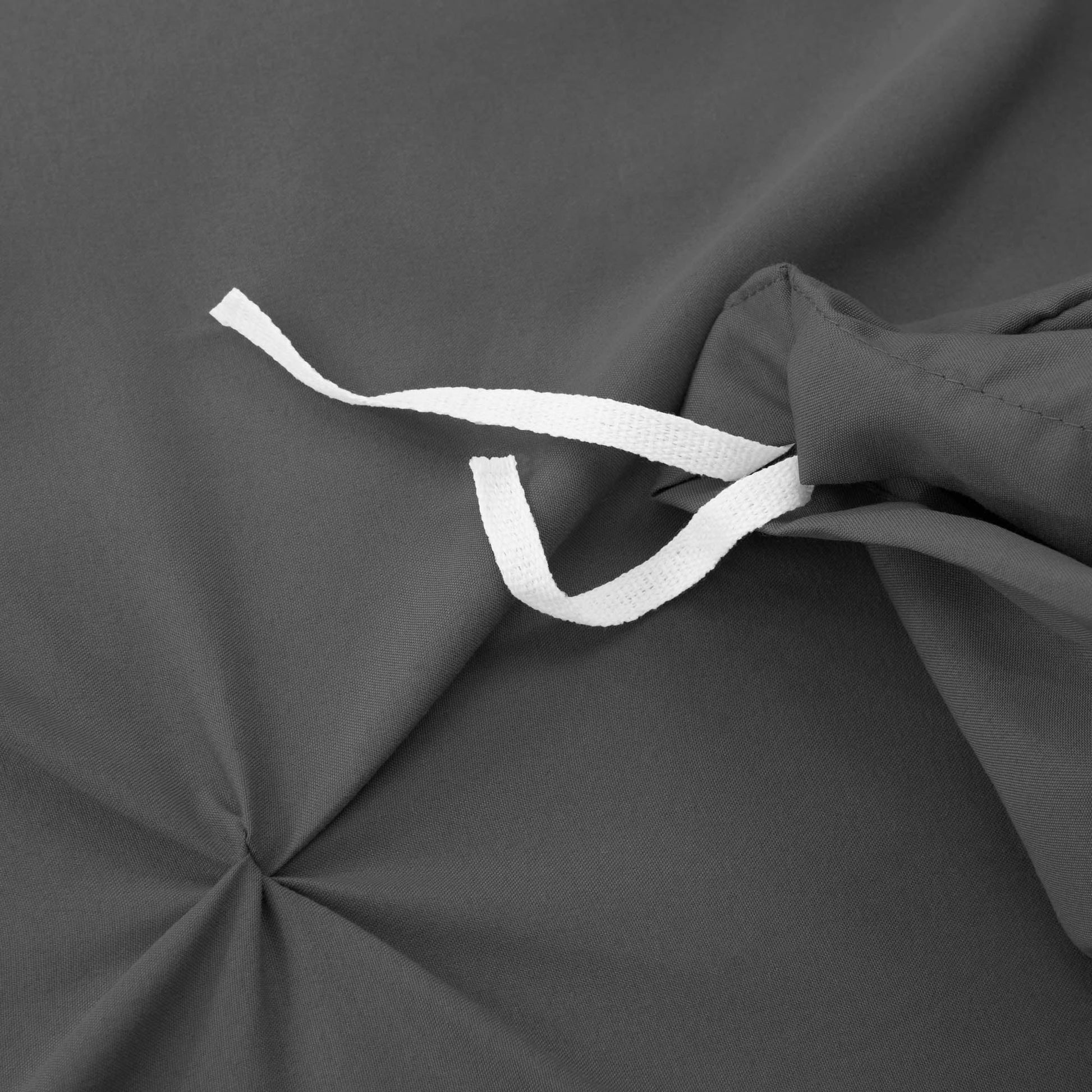 3 Piece Pinch Pleated Pintuck Duvet Cover Set with Shams, Soft Microfiber,Button Closure Bedding Set, California King - Charcoal Gray